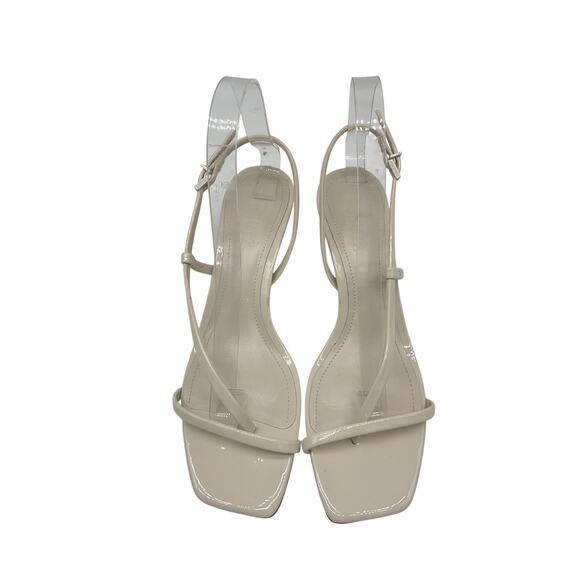 Schutz 'Heloise' Cream Leather Sandal Size 7.5 - Picture 4 of 5